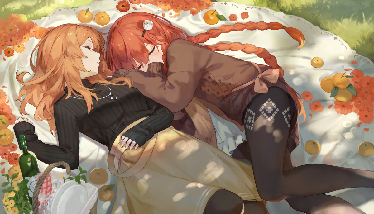 This is a pixiv picture whose title is orange.