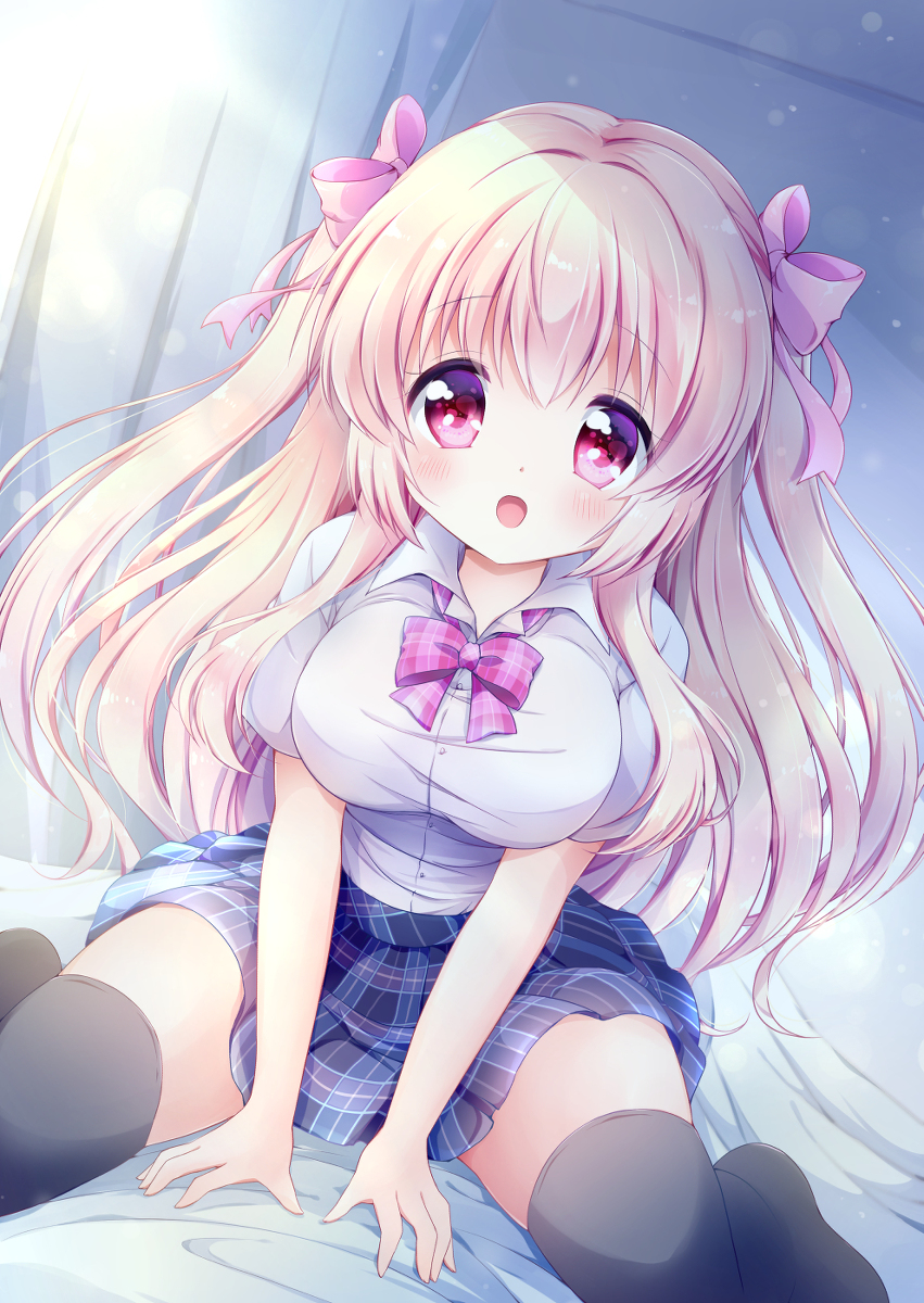 This is a pixiv picture whose title is 朝.