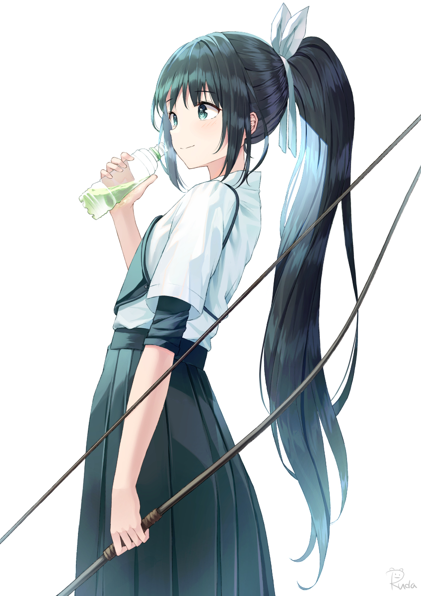 This is a pixiv picture whose title is 弓道少女.