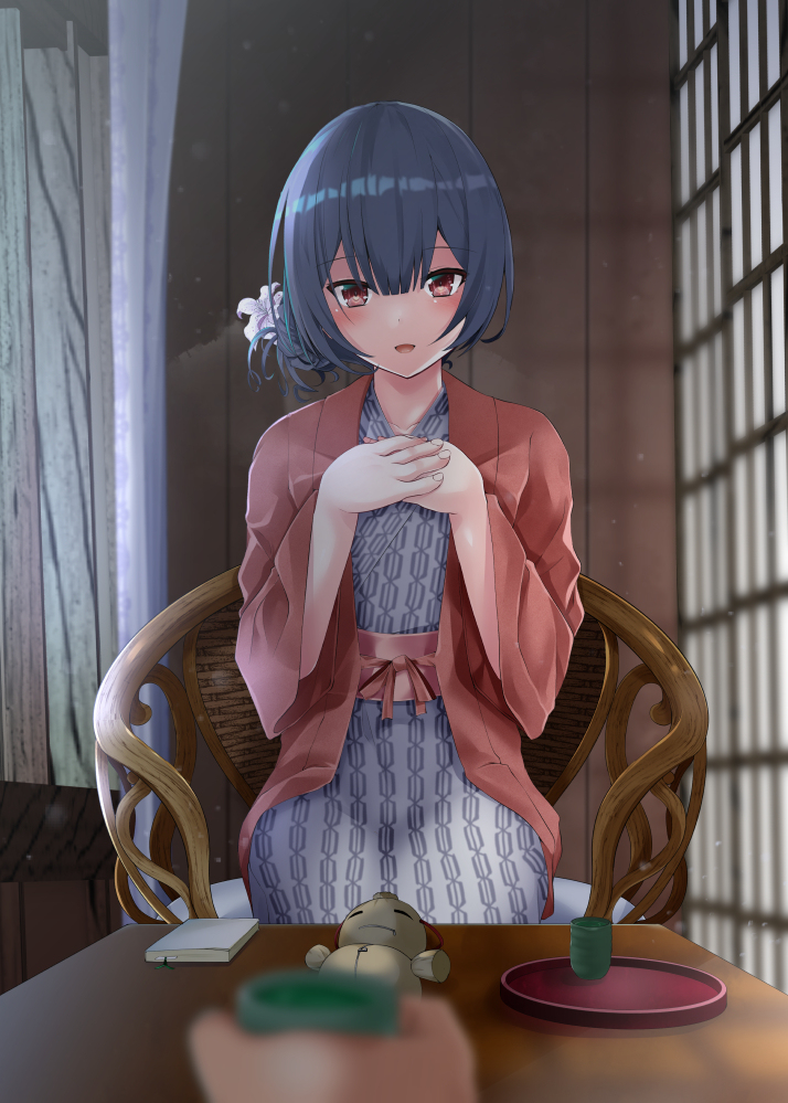 This is a pixiv picture whose title is 旅館のあのスペースと凛世ちゃん.