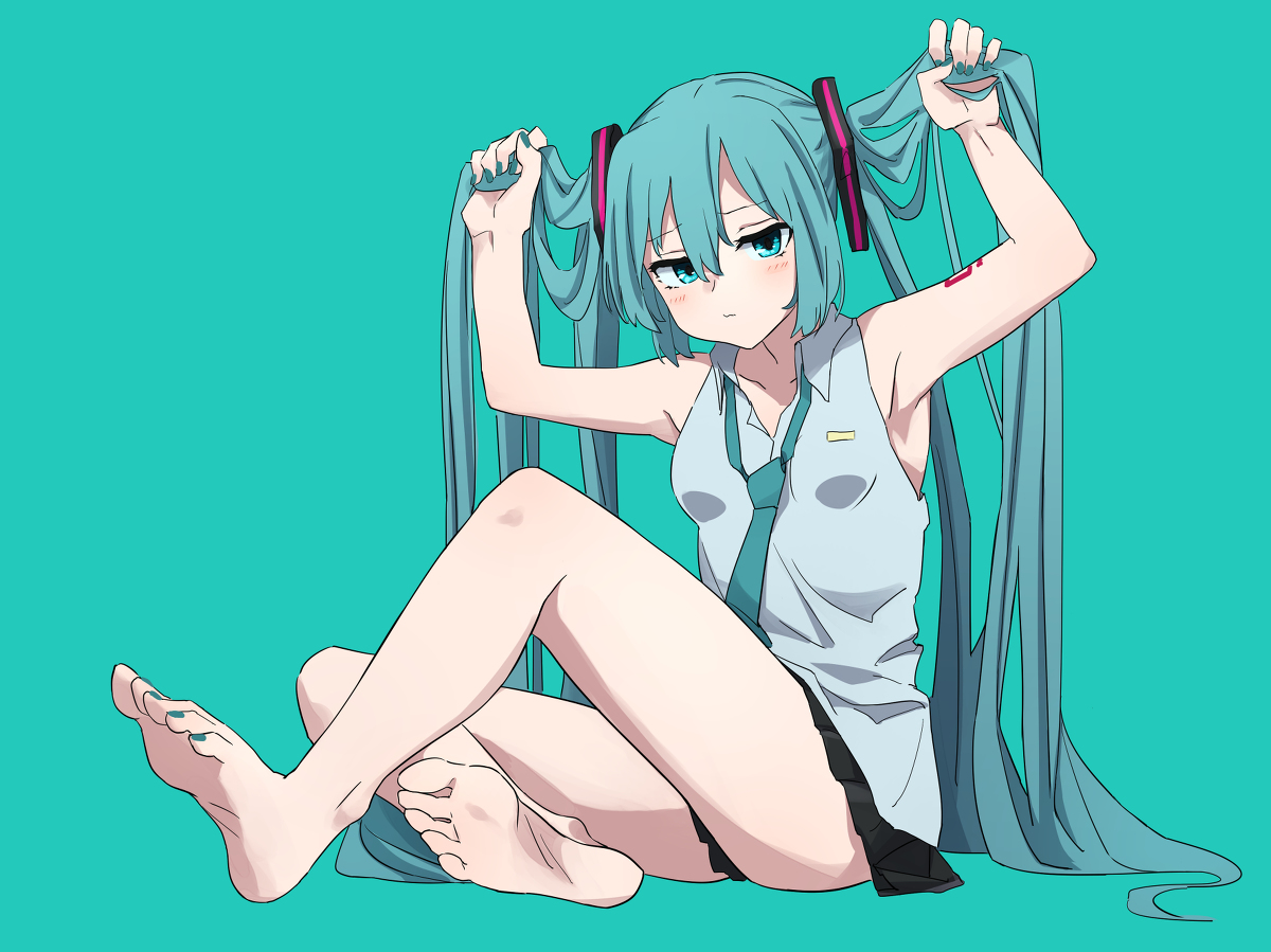 This is a pixiv picture whose title is ミクちゃん.