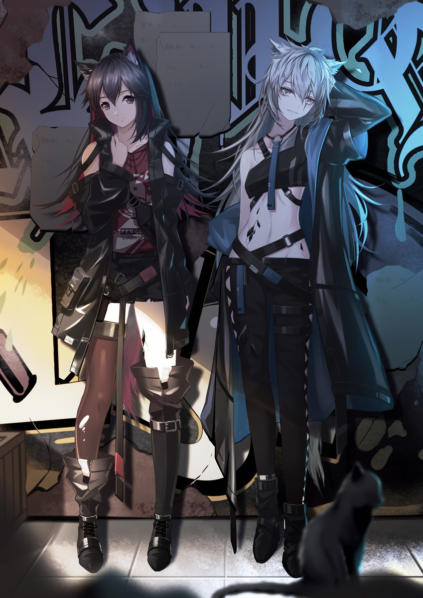This is a pixiv picture whose title is 双狼組.