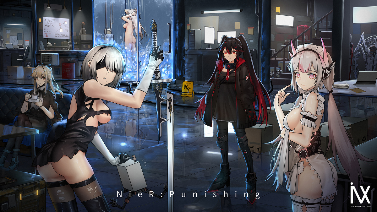 This is a pixiv picture whose title is NieR:Punishing.