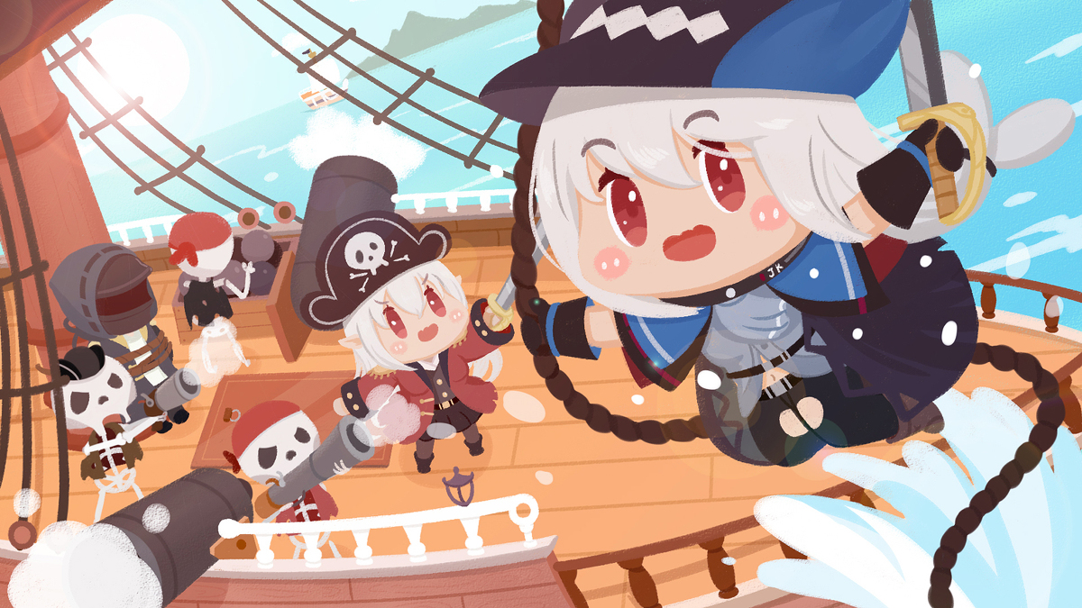 This is a pixiv picture whose title is 盗贼之海蒂.