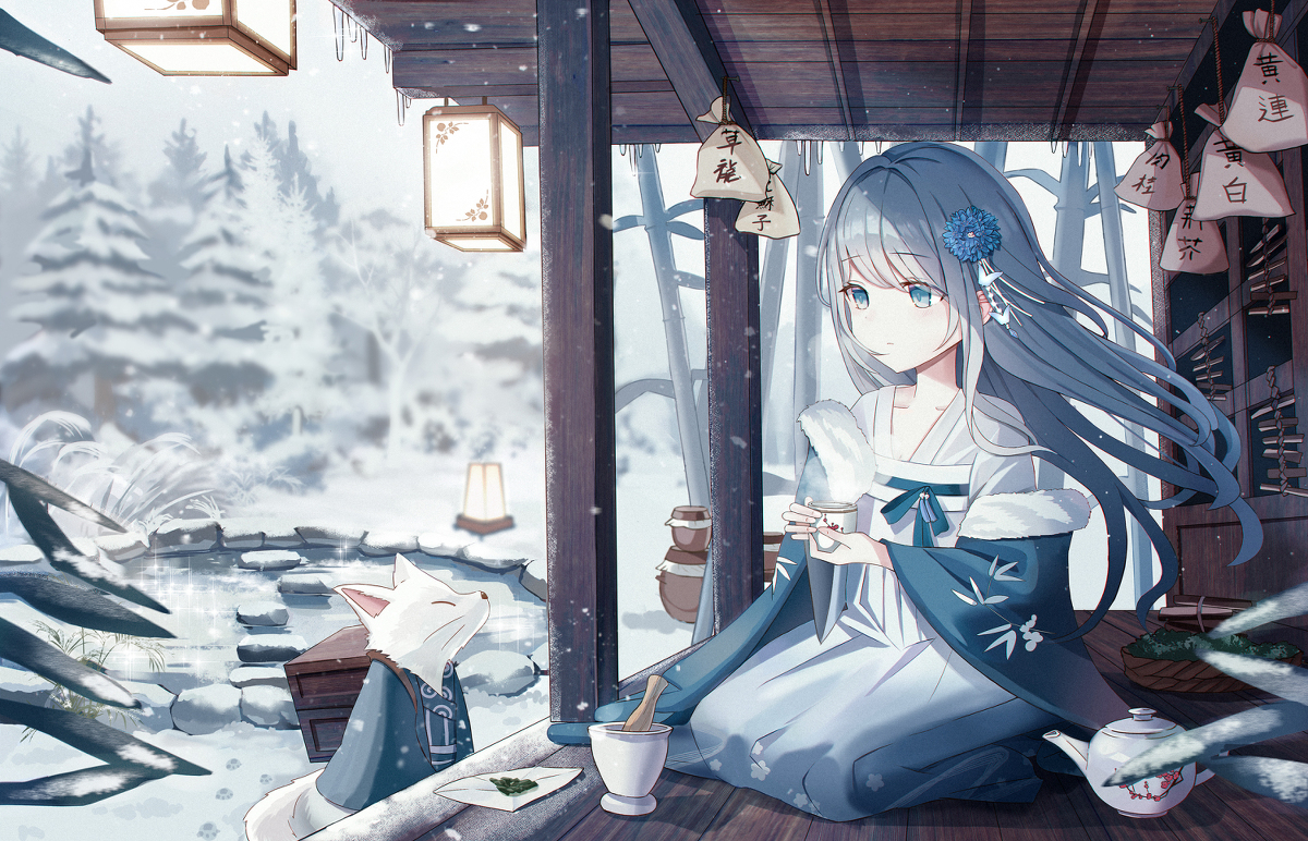 This is a pixiv picture whose title is 薬屋.
