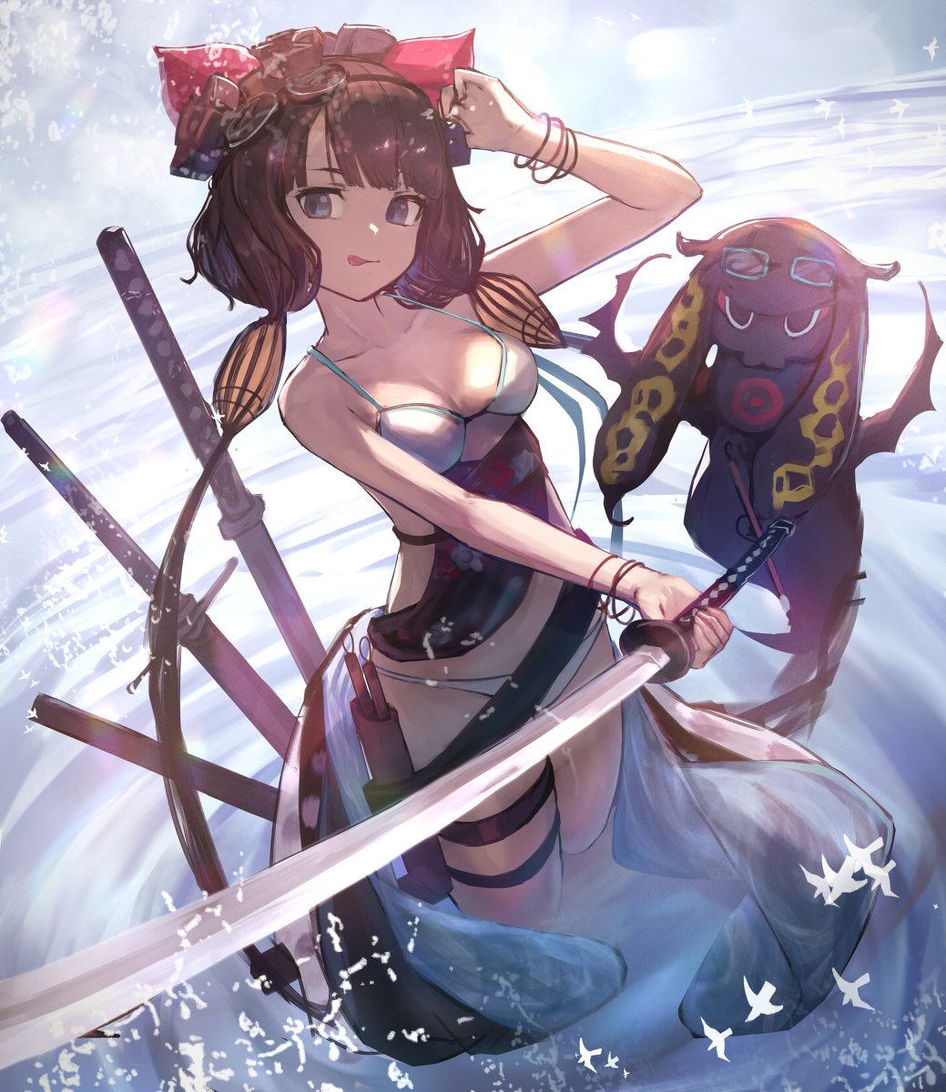 This is a pixiv picture whose title is 剣北斎.