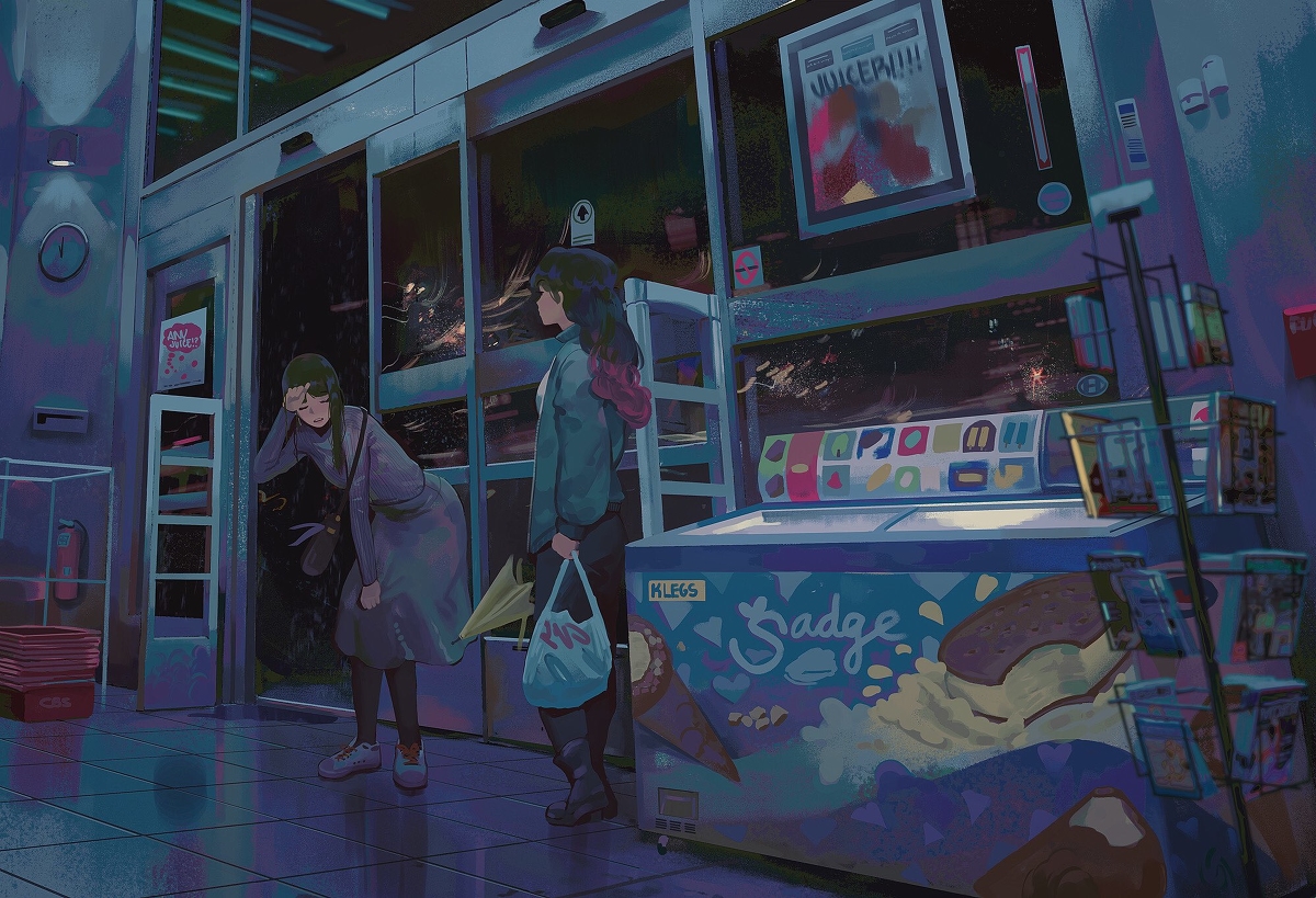 This is a pixiv picture whose title is Covered in rain.