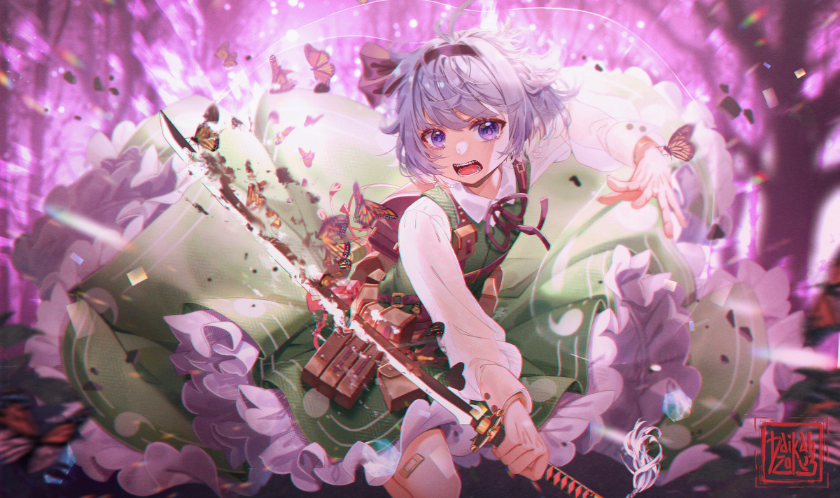This is a pixiv picture whose title is 東方Project.