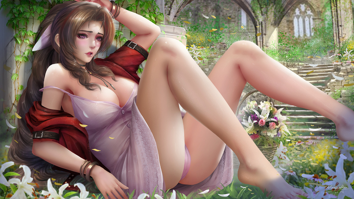 This is a pixiv picture whose title is Aerith.