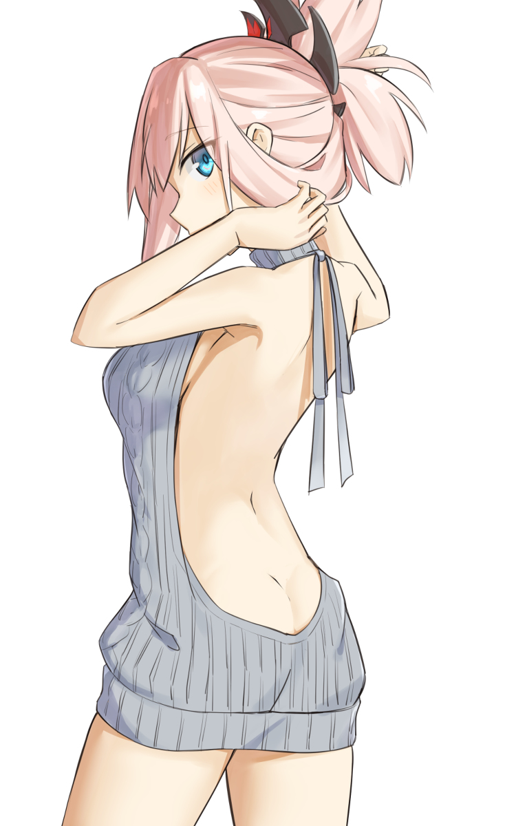 This is a pixiv picture whose title is お題箱：例のセーターを着た武蔵ちゃん.