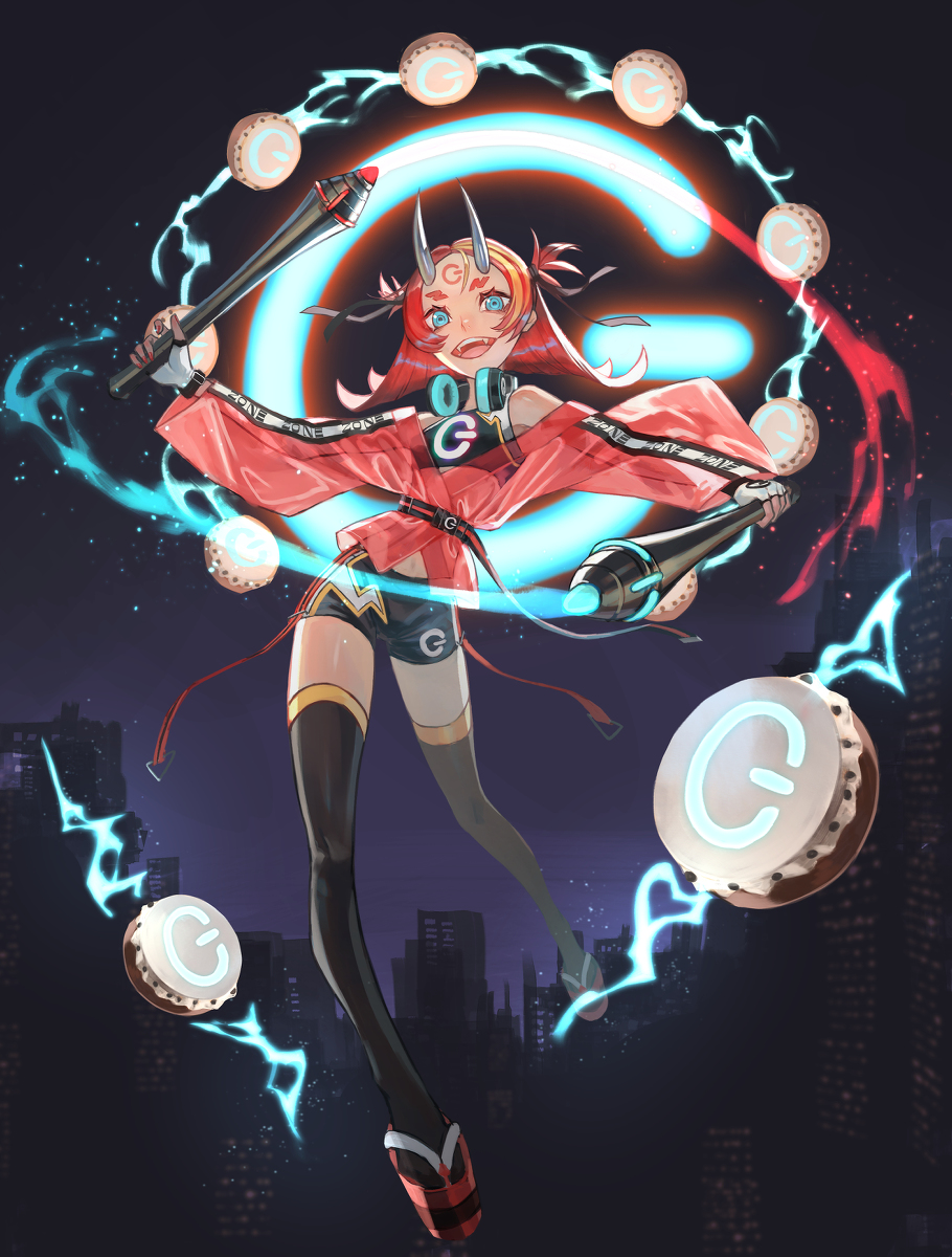 This is a pixiv picture whose title is 雷神.
