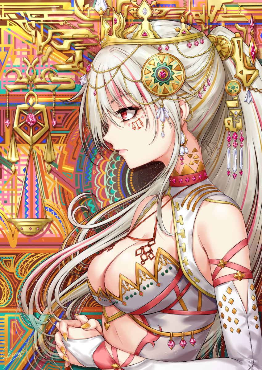 This is a pixiv picture whose title is 天秤娘.
