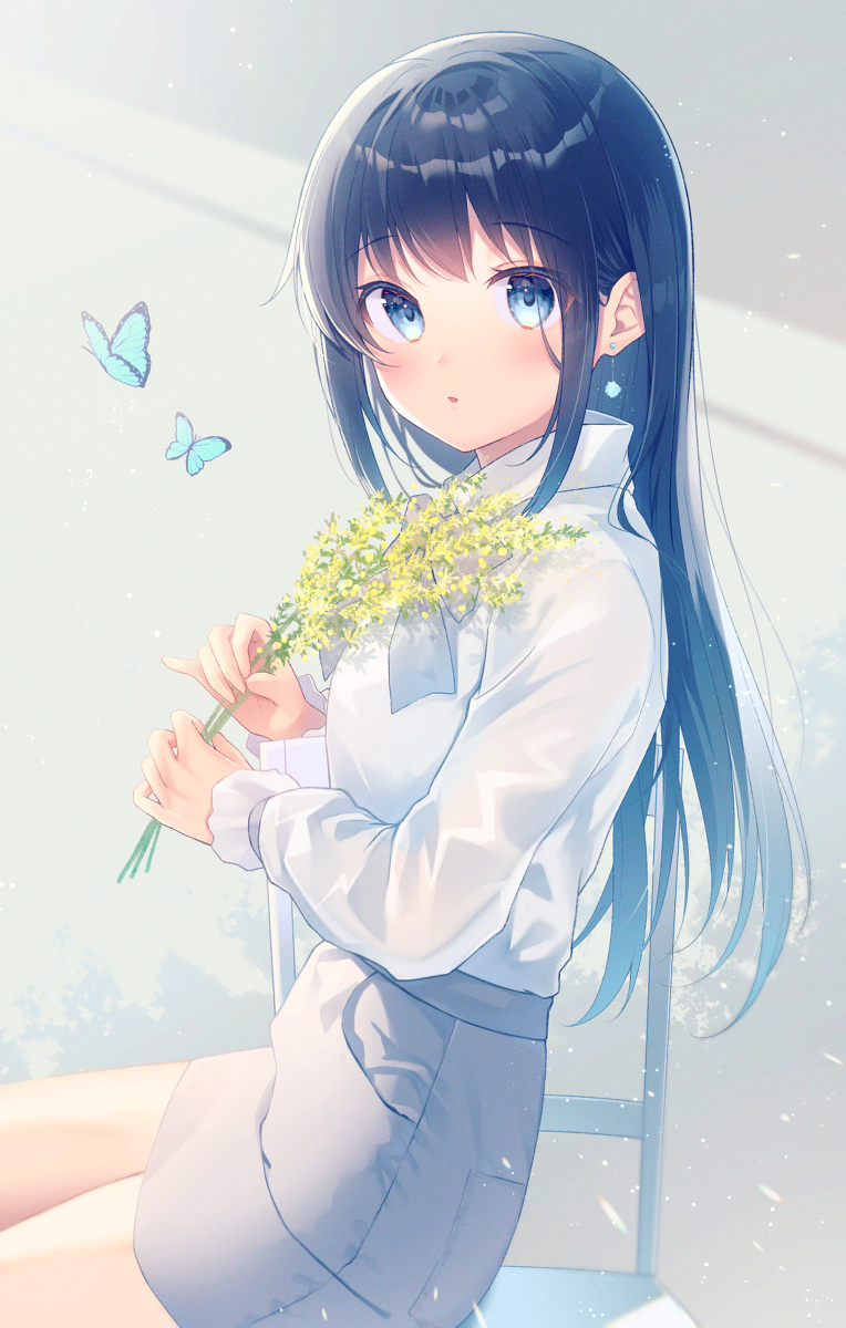 This is a pixiv picture whose title is ice blue.