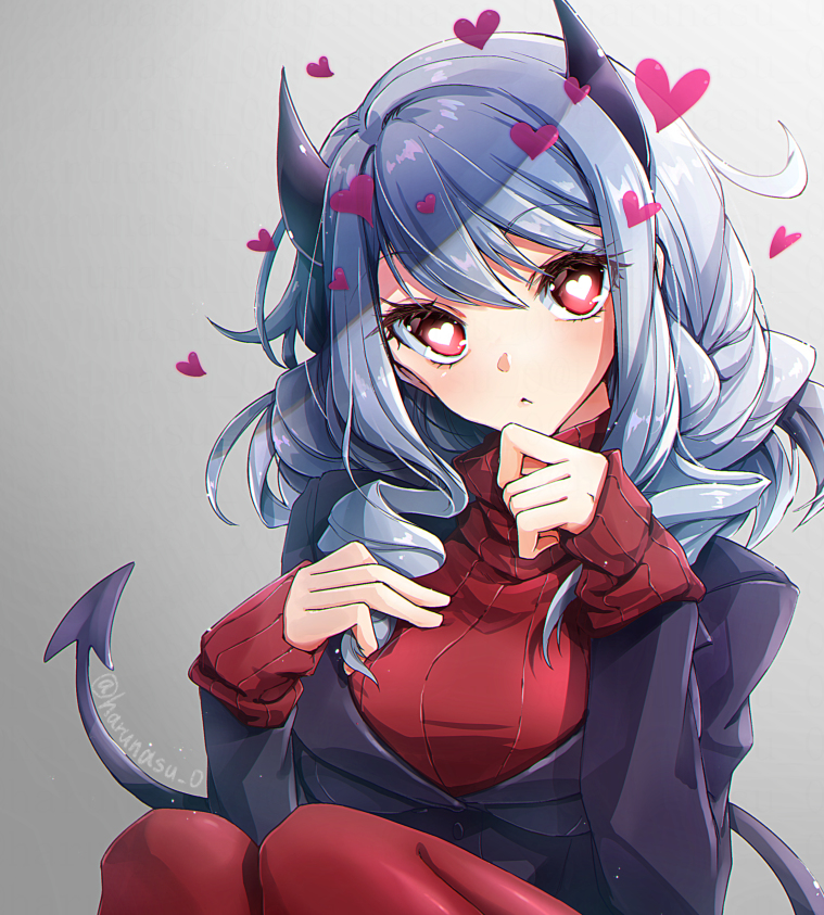 This is a pixiv picture whose title is 悪魔娘ハーレム.