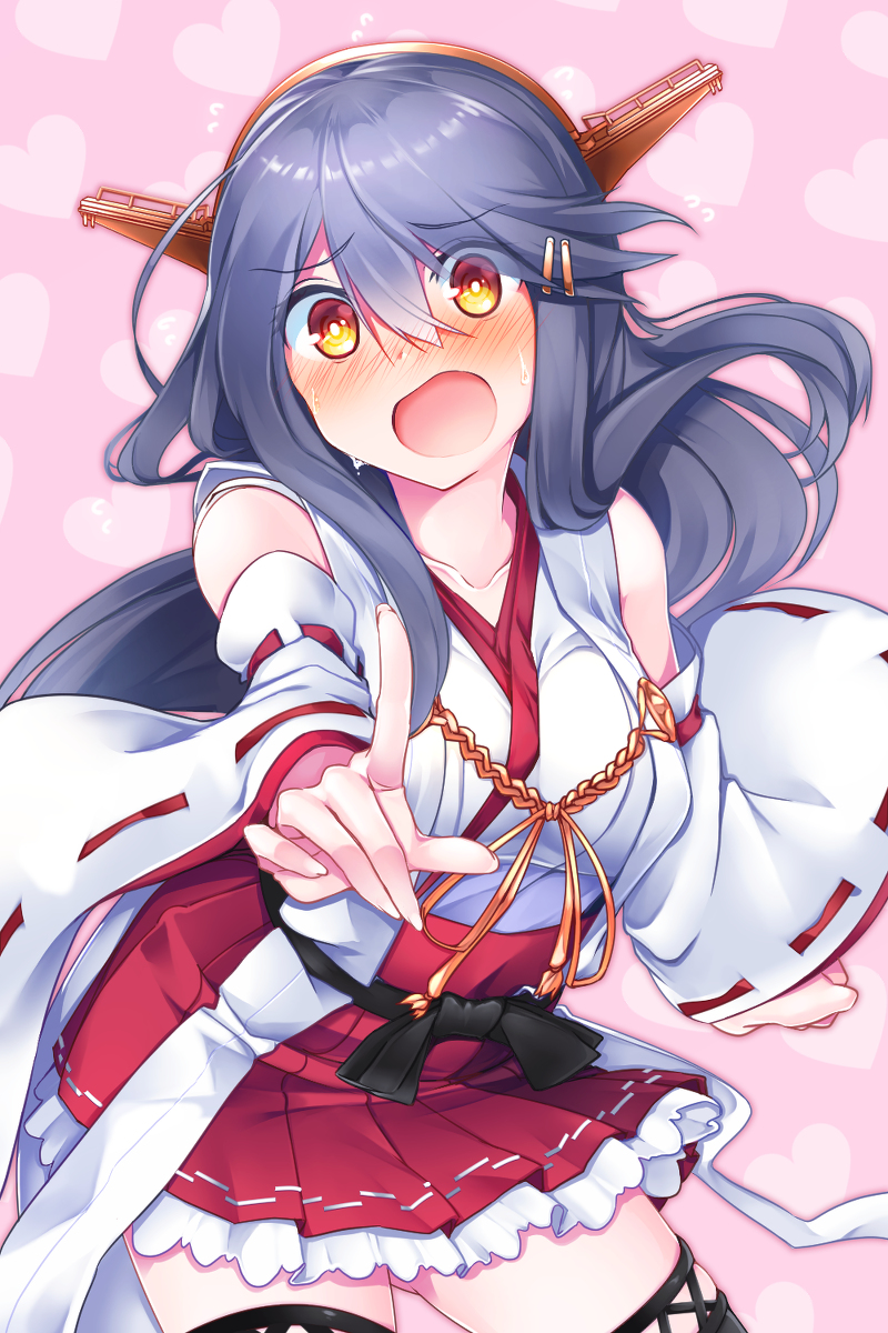 This is a pixiv picture whose title is ワザップ榛名ちゃん.