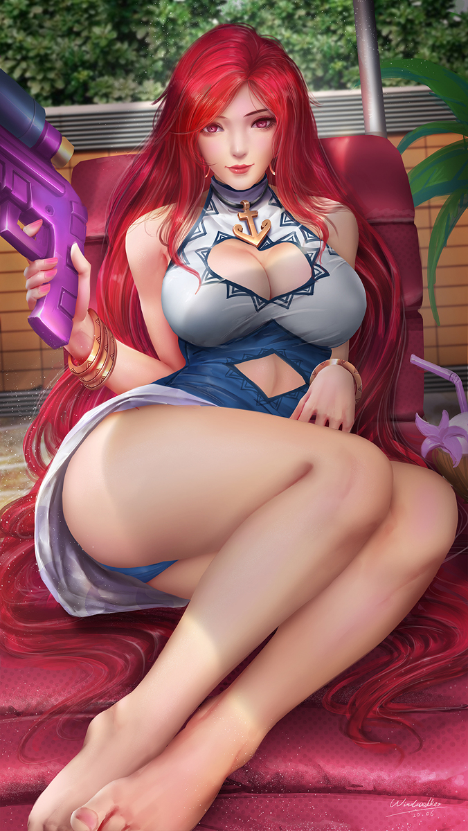 This is a pixiv picture whose title is Miss fortune.