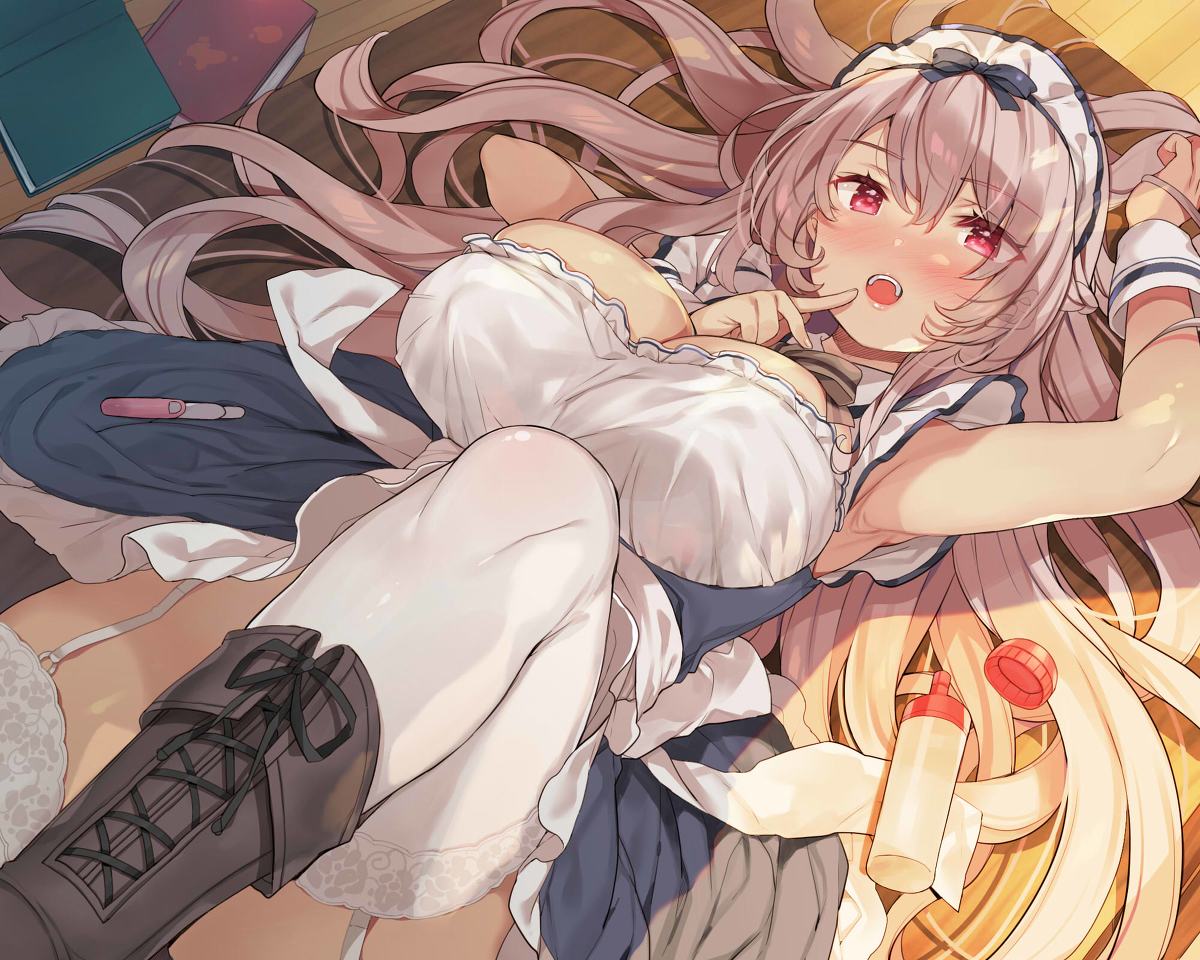 This is a pixiv picture whose title is 『今日のオナホ当番メイドさん。２』.