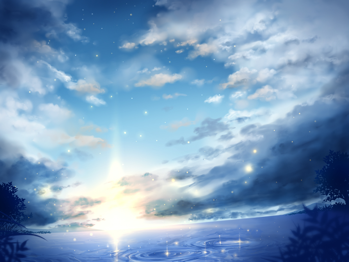 This is a pixiv picture whose title is 明日は晴れる.