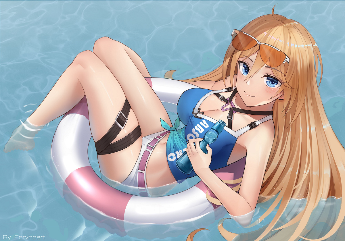 This is a pixiv picture whose title is summer vacation.