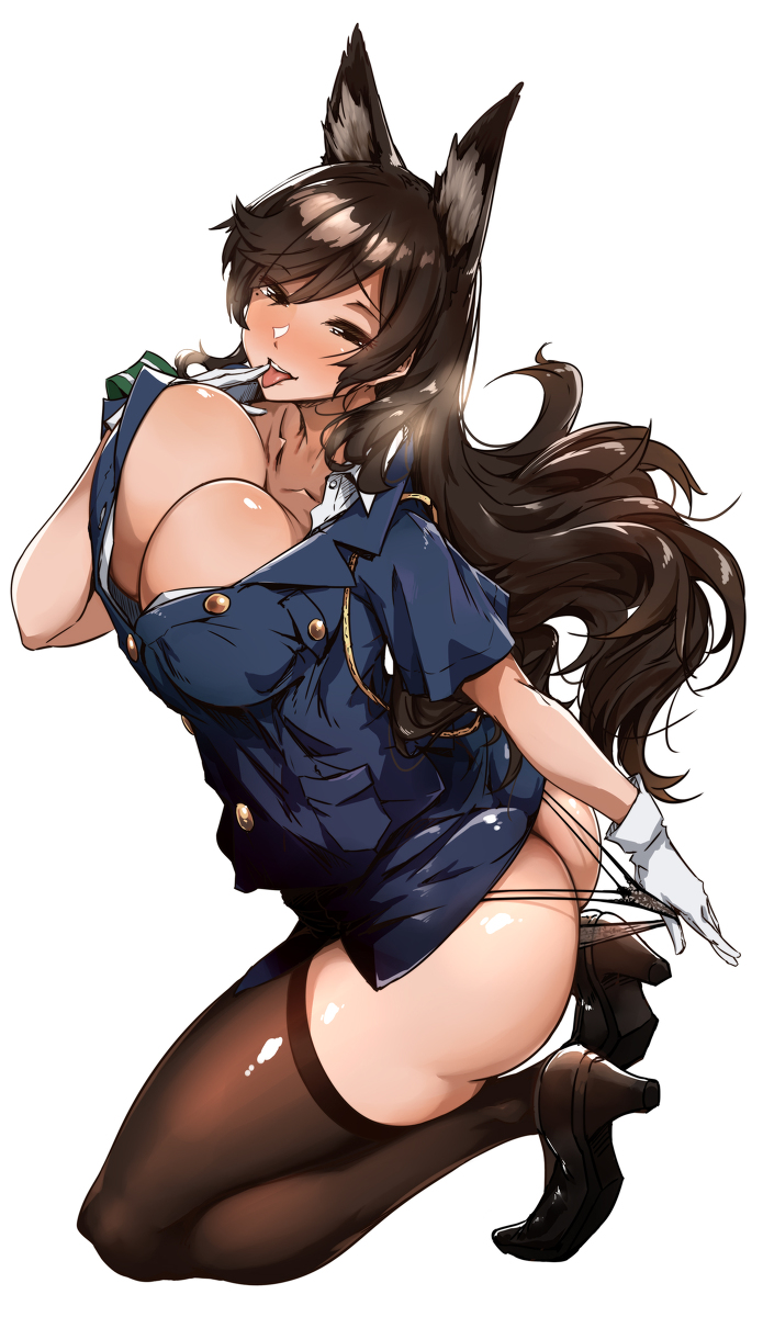 This is a pixiv picture whose title is どすけべポリスだ　愛宕さん.