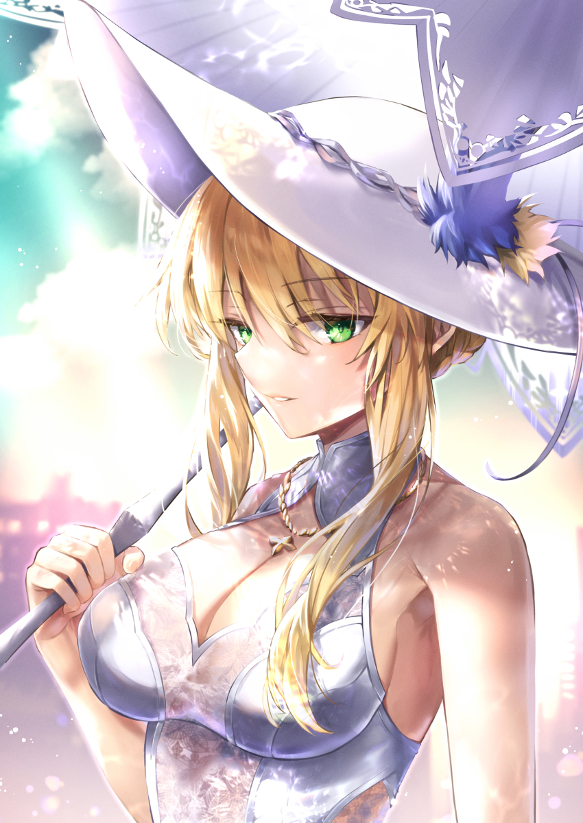 This is a pixiv picture whose title is 水着アルトリア(ルーラー).