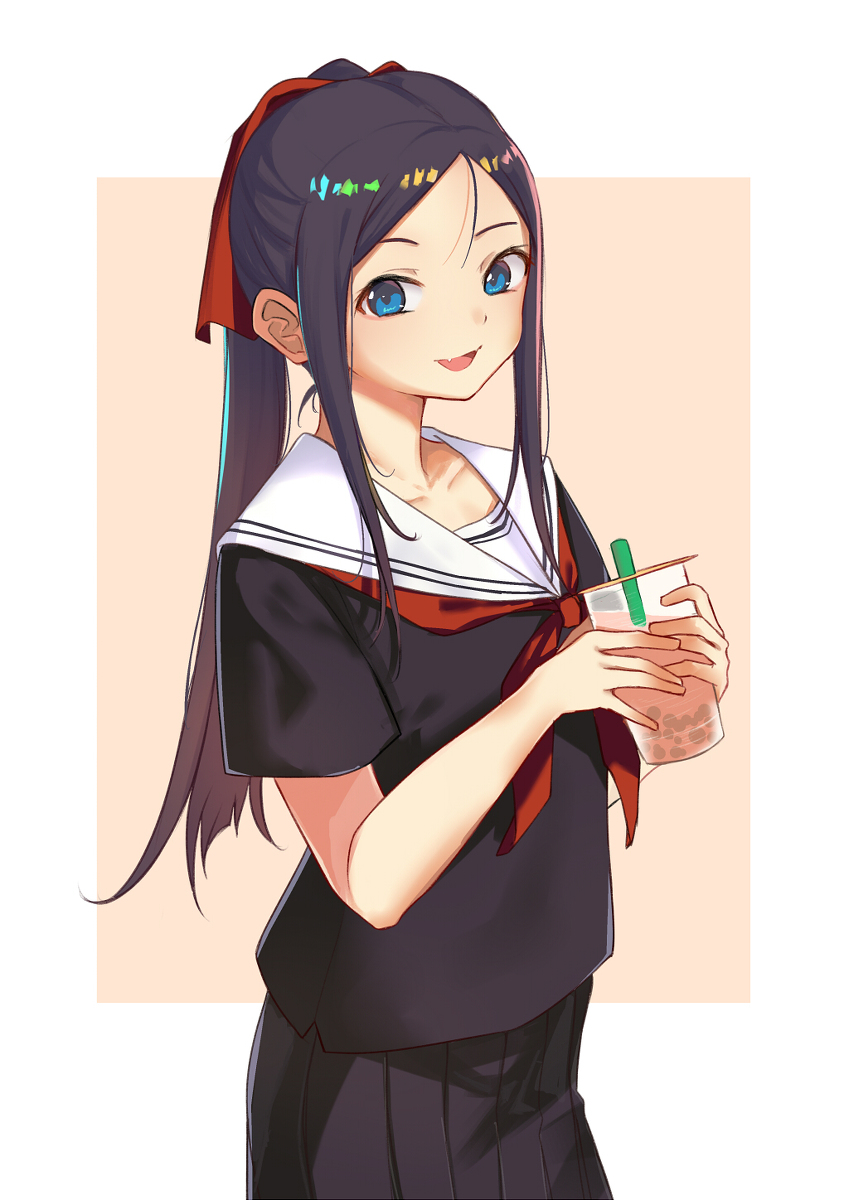 This is a pixiv picture whose title is タピオカティー.