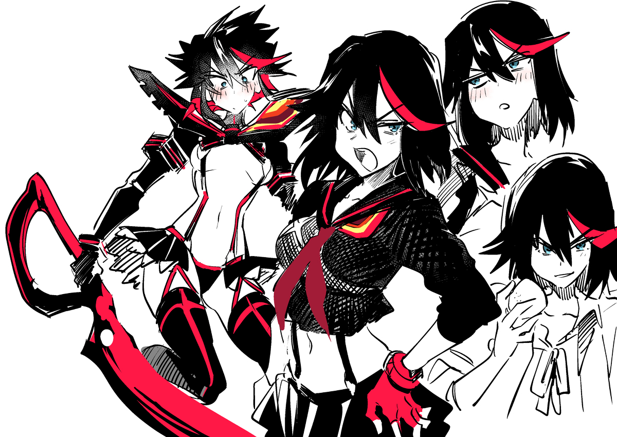 This is a pixiv picture whose title is キルラキル.