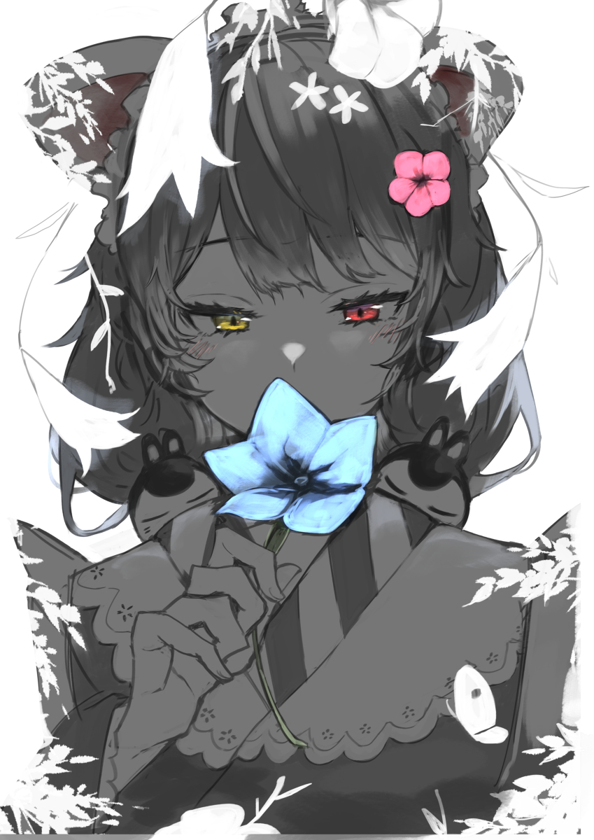 This is a pixiv picture whose title is 花泥棒さん.