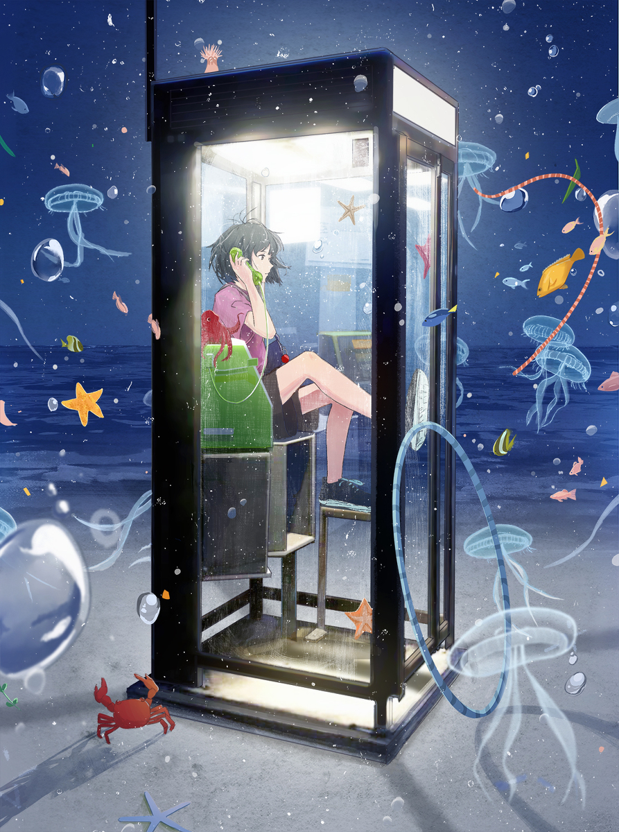 This is a pixiv picture whose title is ひまなんですが.