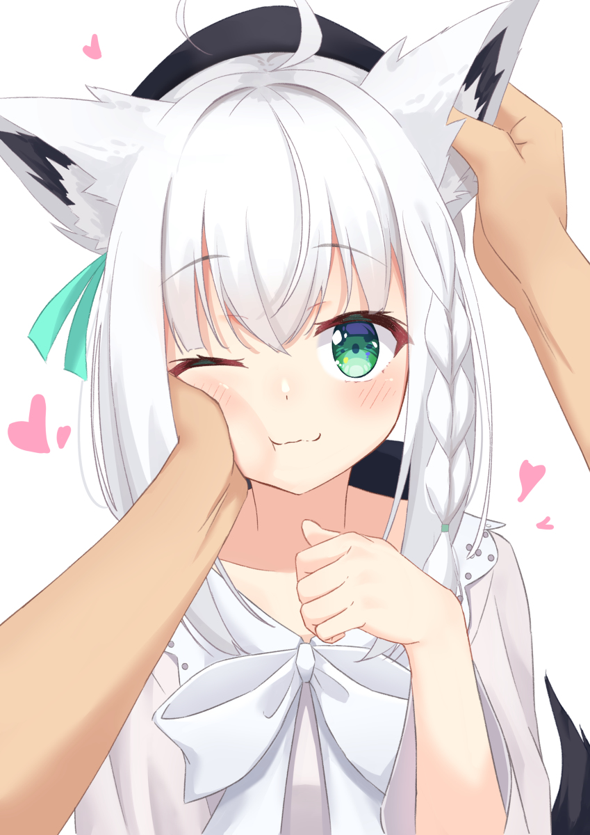 This is a pixiv picture whose title is もふもふ、ぷにぷに.