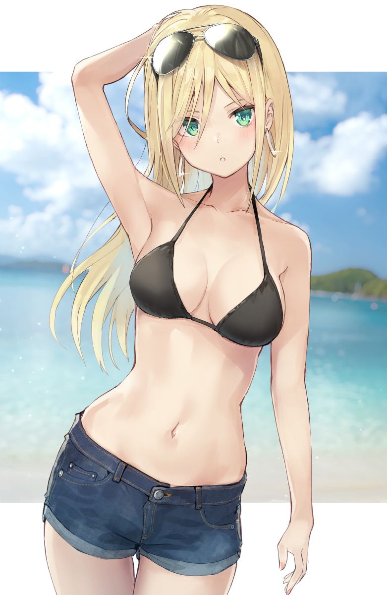 This is a pixiv picture whose title is 👙🕶✨.