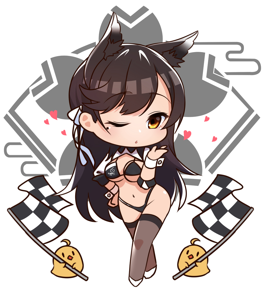 This is a pixiv picture whose title is アズールレーン　miniRQ愛宕.