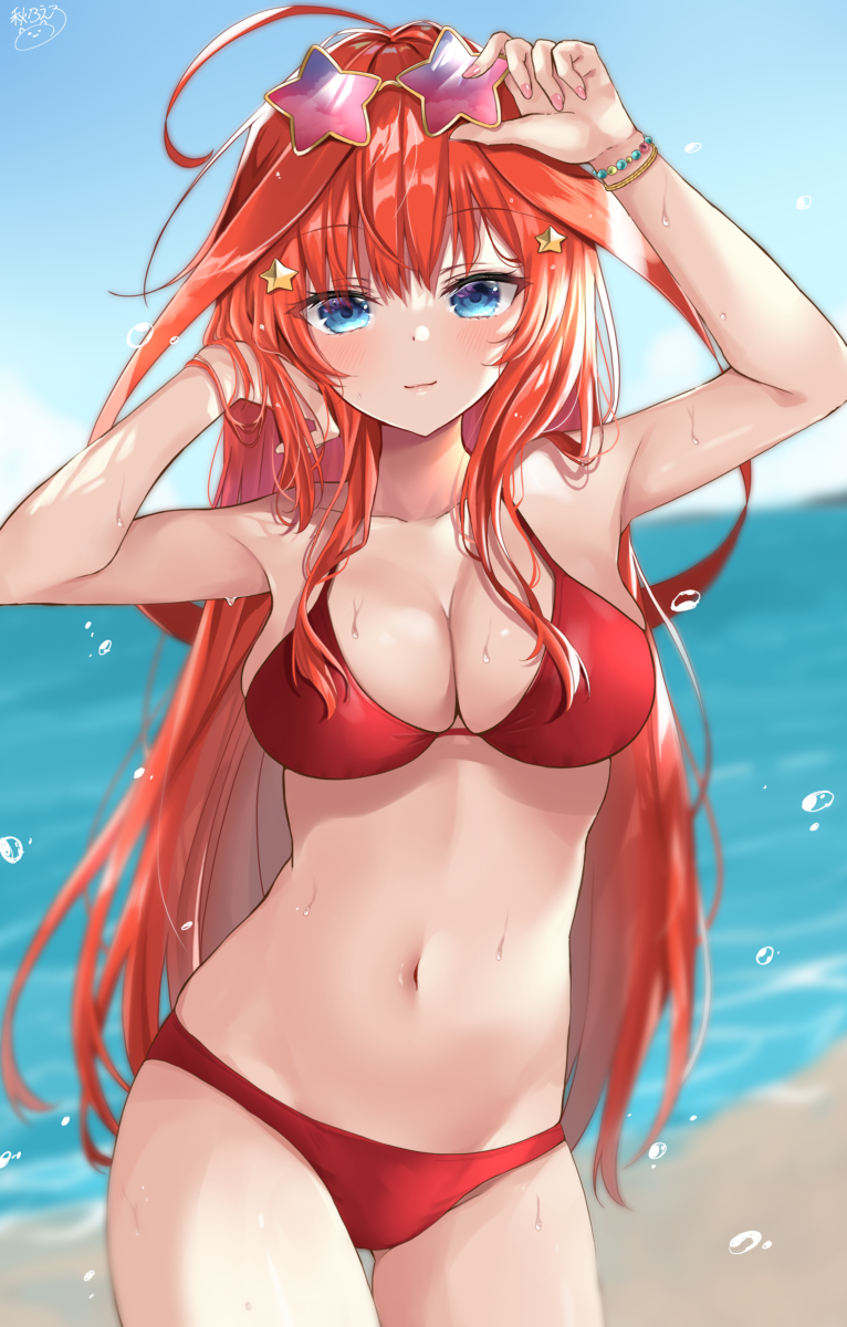 This is a pixiv picture whose title is 水着五月＋おまけ漫画.