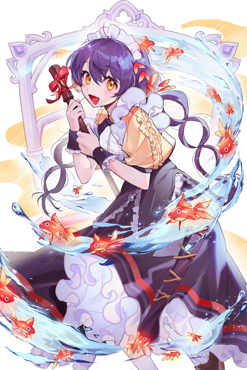 This is a pixiv picture whose title is gold fish maid.