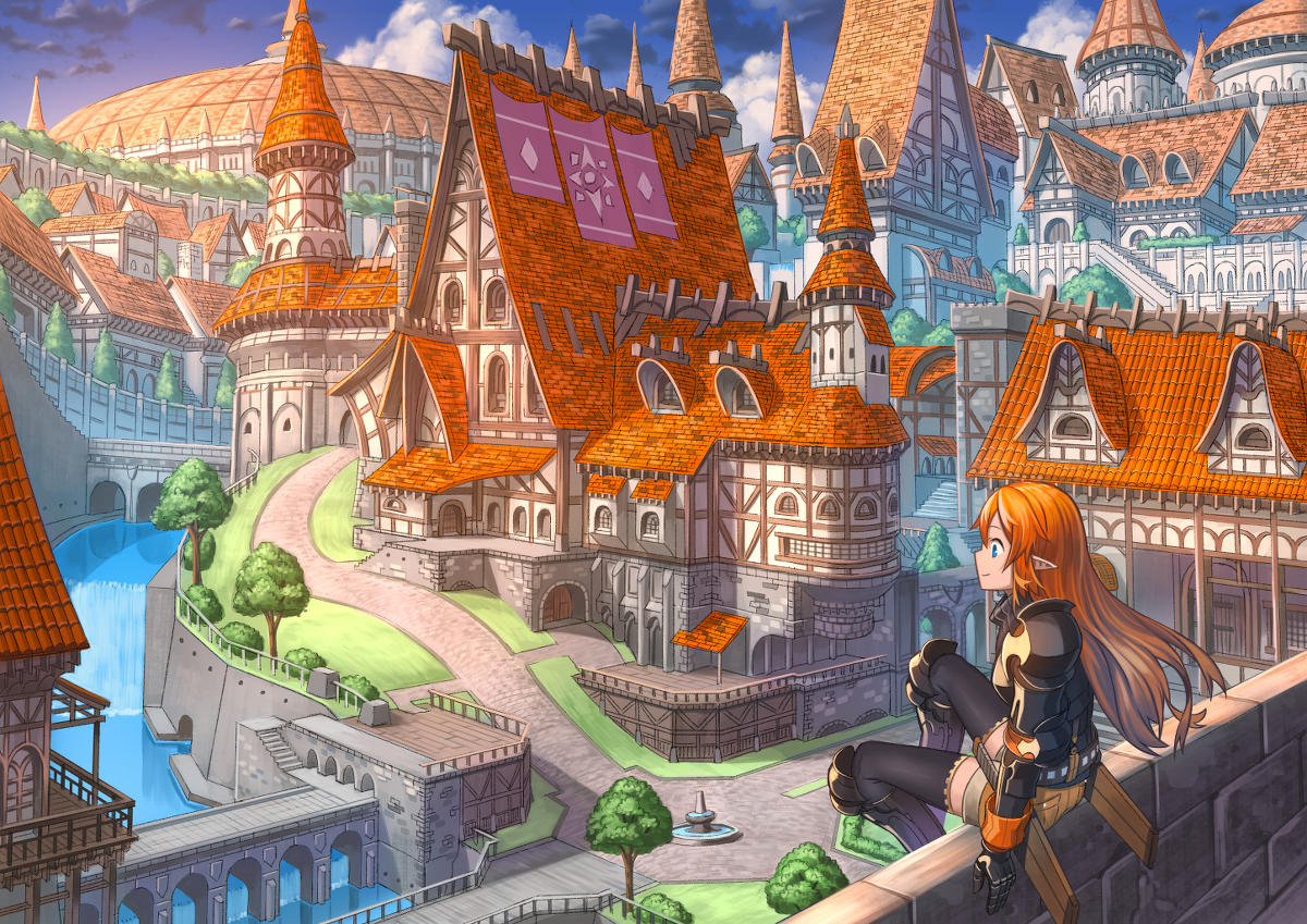 This is a pixiv picture whose title is 自分と同じ色の街.