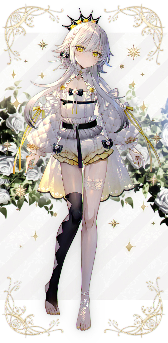 This is a pixiv picture whose title is White ＆ Yellow.