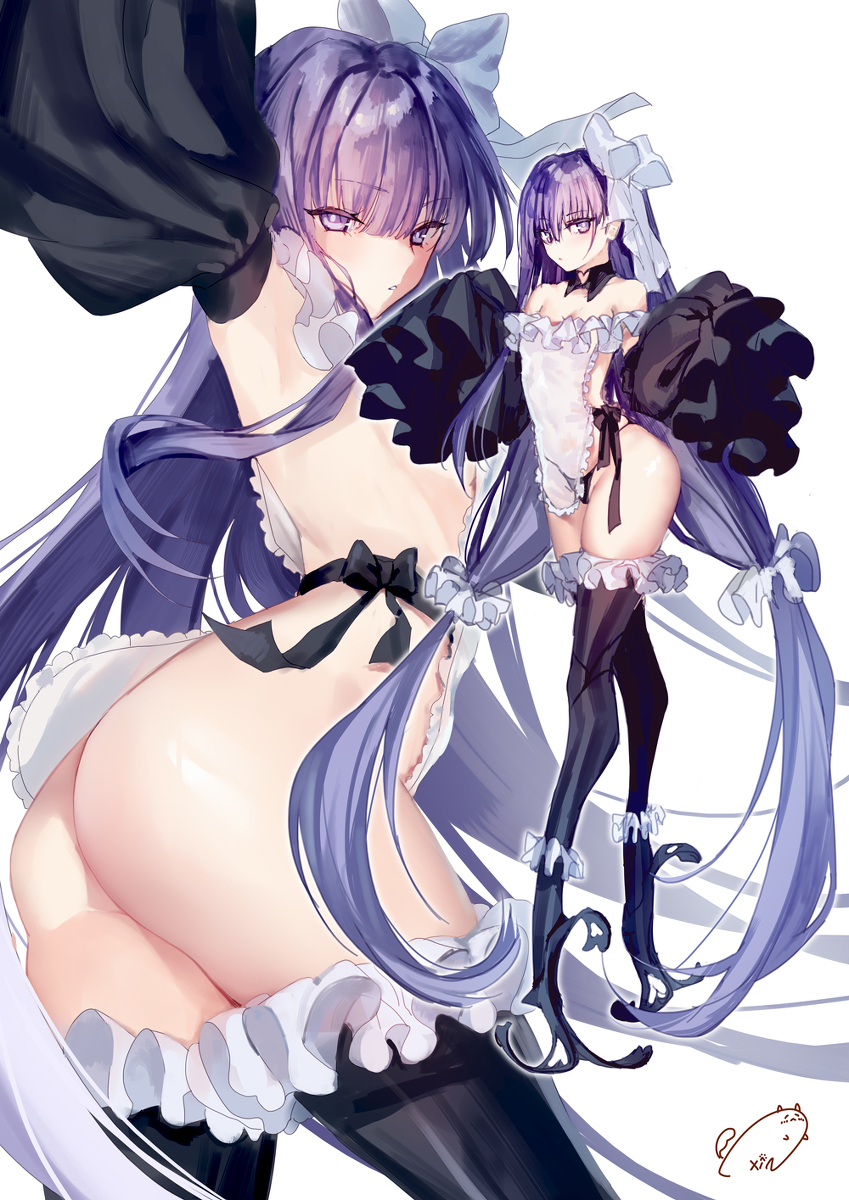 This is a pixiv picture whose title is メイドメルトリリス.