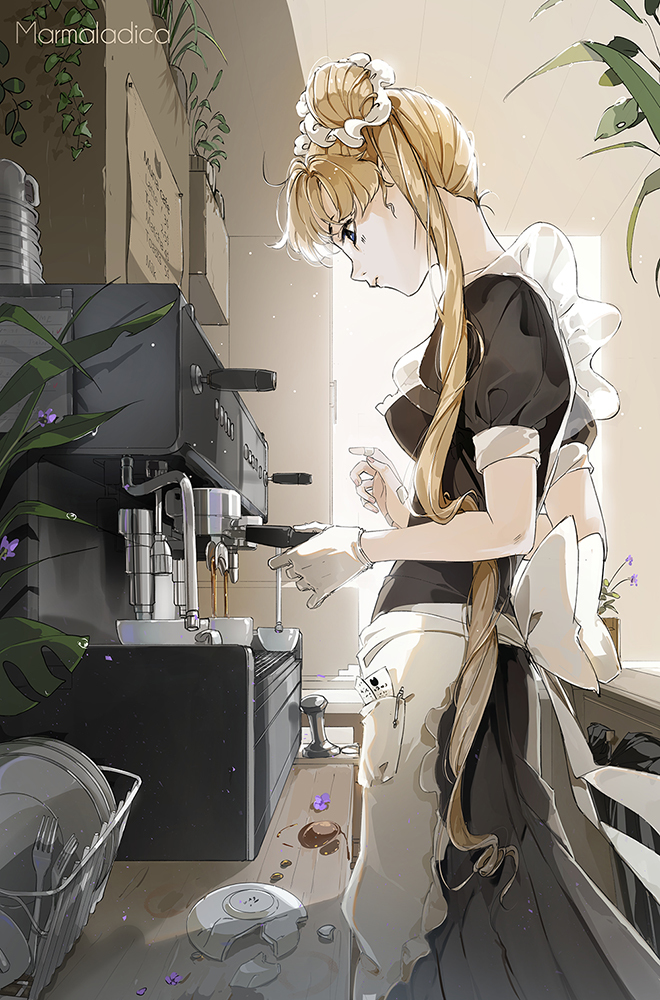 This is a pixiv picture whose title is Coffee shop.