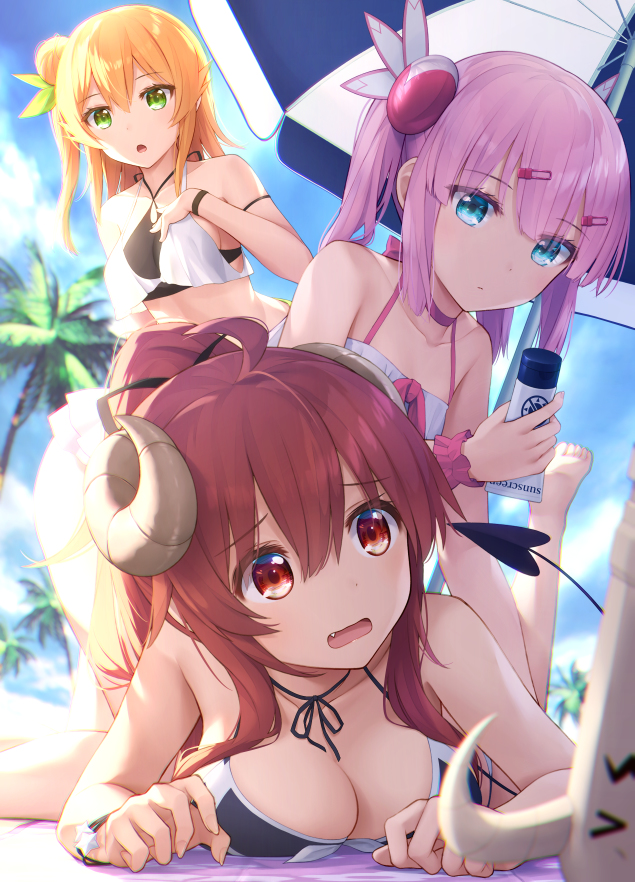 This is a pixiv picture whose title is 夏の桃シャミカン.