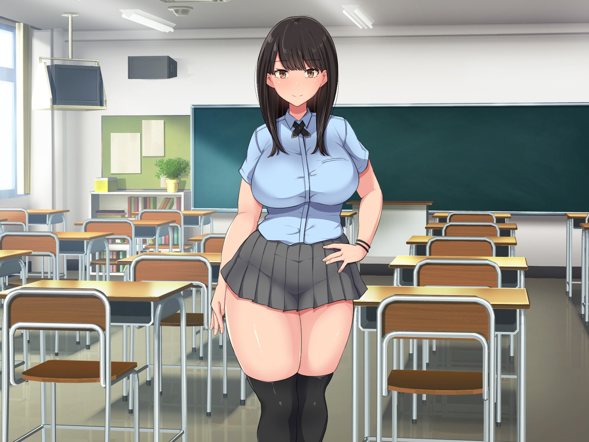 This is a pixiv picture whose title is 学校の男子全員からオカズにされちゃってるむちむち太もも女子.