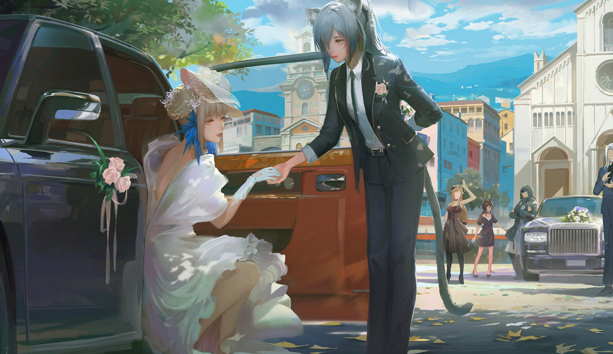 This is a pixiv picture whose title is marriage.