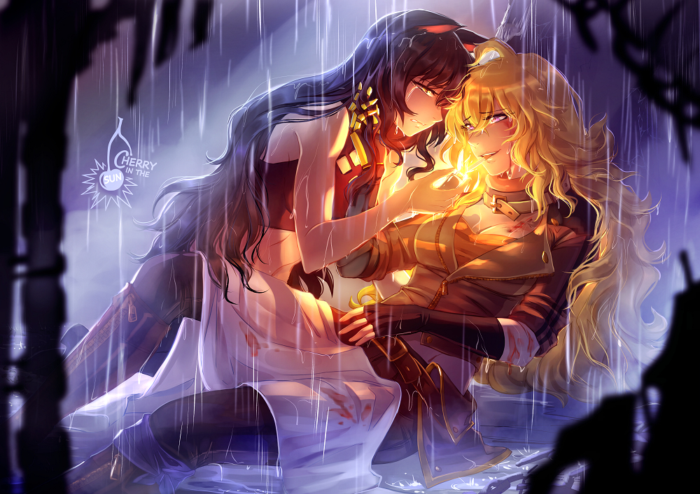 This is a pixiv picture whose title is commission - Blake x Yang.