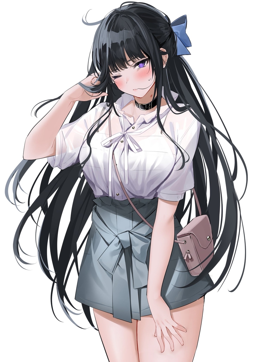 This is a pixiv picture whose title is まじめJK おしふく.