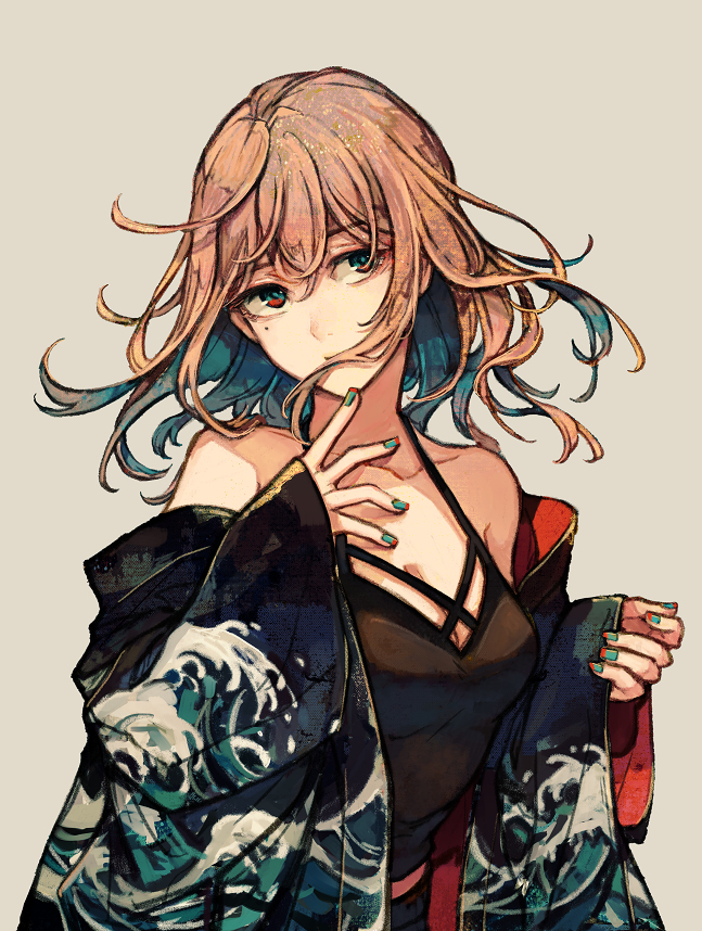 This is a pixiv picture whose title is 浪を纏う.