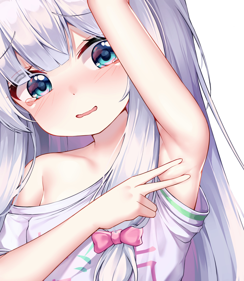 This is a pixiv picture whose title is エロマンガ先生.