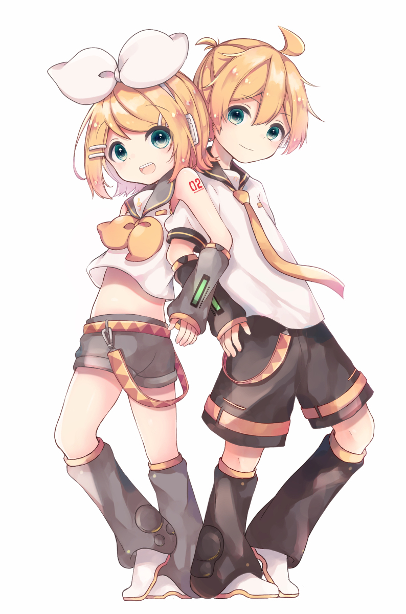 This is a pixiv picture whose title is KagamineRinLenDraw.