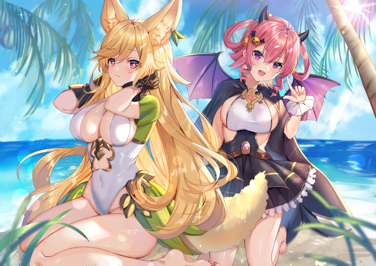 This is a pixiv picture whose title is 海边.
