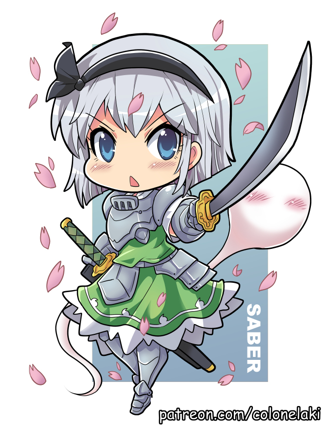This is a pixiv picture whose title is [東方サーヴァント#6] セイバー.