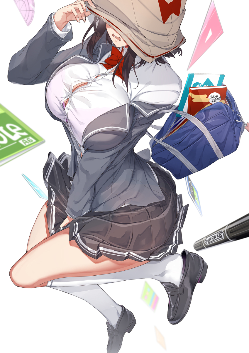 This is a pixiv picture whose title is 紙山さんの紙袋の中には.