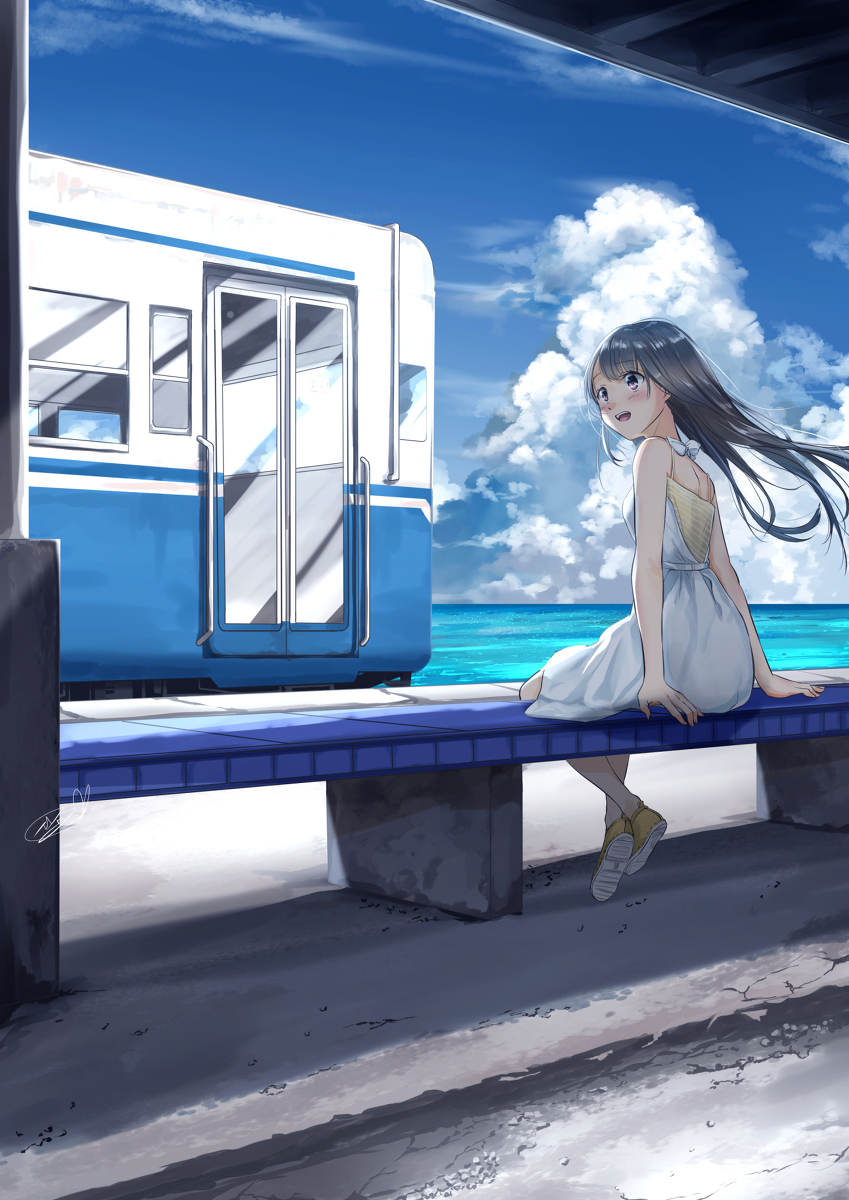 This is a pixiv picture whose title is 夏が来るから.